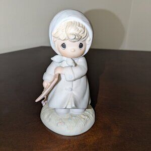 Vintage Precious Moments Enesco 1987 "March" Girl & Kite Figure